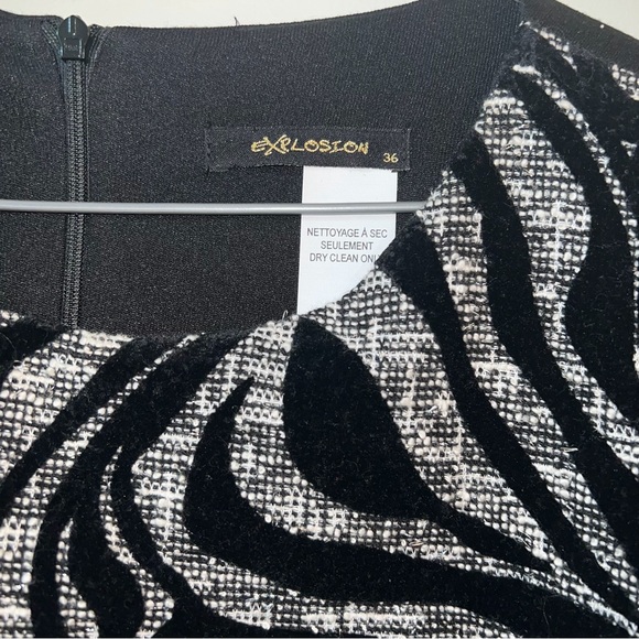 Black and Gray Patterned Dress - Picture 4 of 5